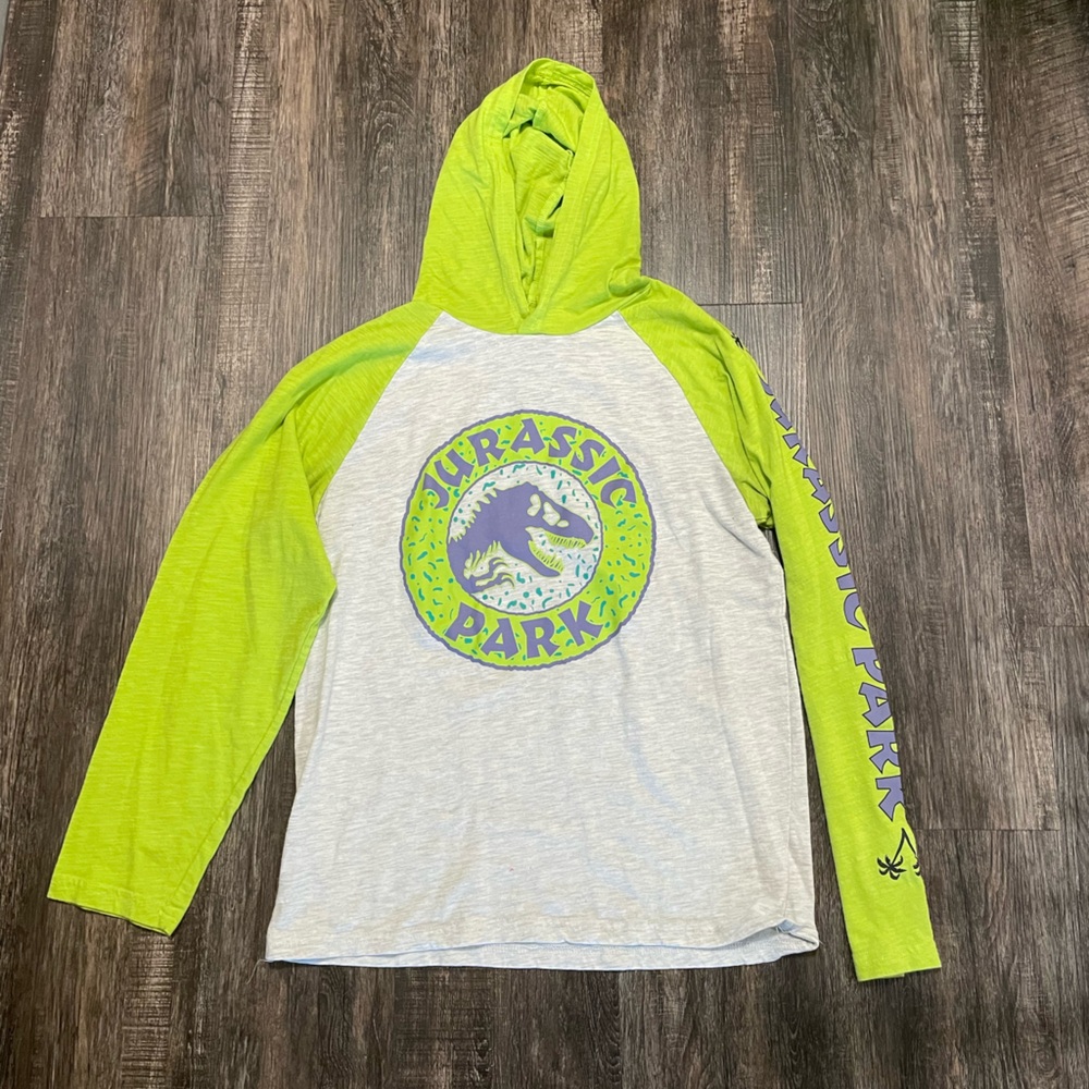 Jurassic Park Raglan Hoodie Tee XL